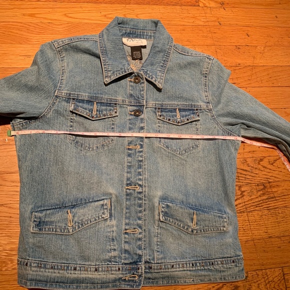 MADISON & MAX Denim Jacket with Appliqués - Picture 7 of 8